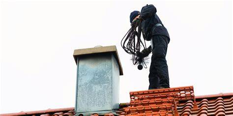 Foto: schoorsteenvegen en inspectie