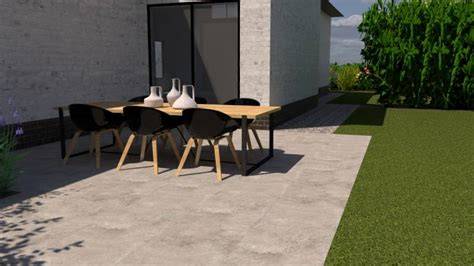 3D-tekening van een toekomstige tuin