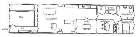 Plattegrond van een casco eengezinswoning in Bavodorp, met opties voor indeling.
