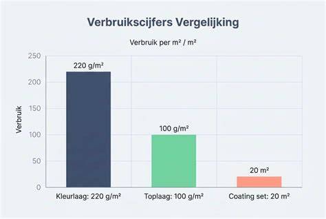 Grafiek: onderhoudsfrequenties per afwerking