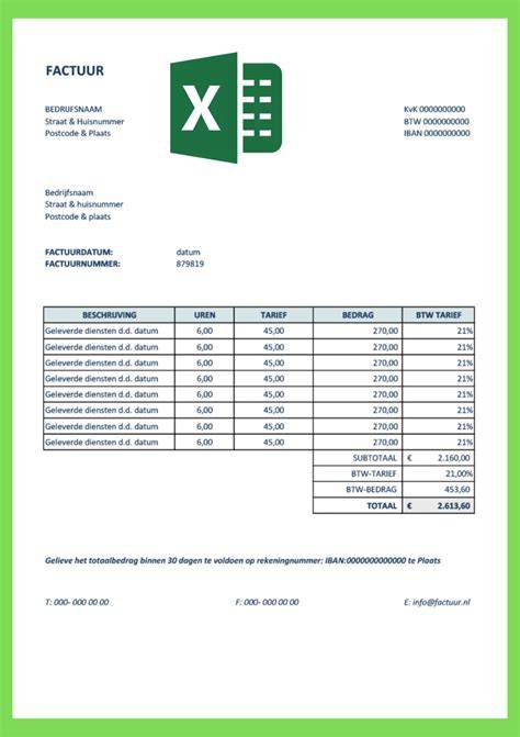Stappenplan voor automatische btw-berekening in een factuur (Excel)