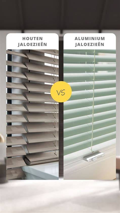 Infographic: Overzicht van houten vs. aluminium jaloezieën en hun toepassingsruimten