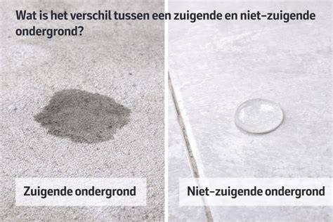 Diagram: Zuigende vs niet-zuigende ondergrond