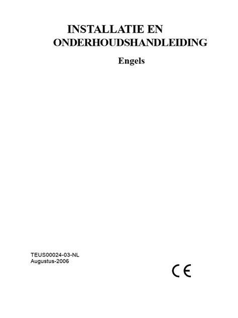 Installatie- en onderhoudsrichtlijnen