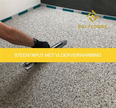 Voorbeeld van een steentapijt vloer met een open structuur.
