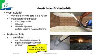 Diagram: vloerisolatie en bodemisolatie proces