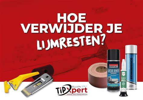 Proces van lijmresten verwijderen met verschillende gereedschappen