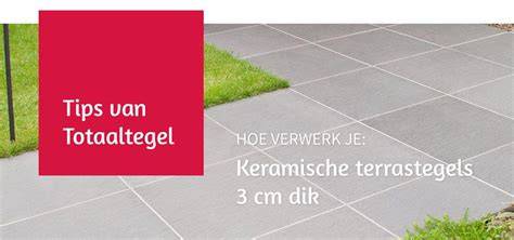 Infographic: Overzicht van 2 cm vs 3 cm keramische tegels, ondergrondtypes, en legmethoden