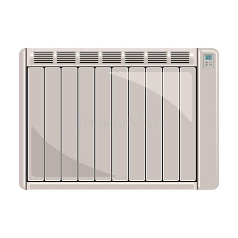 Illustratie van een moderne elektrische radiator.