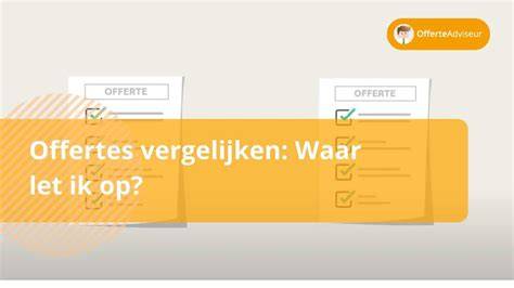 Checklist vakman offertes vergelijken