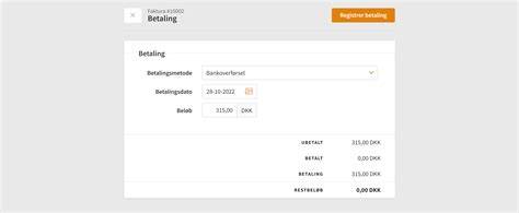Betaling en herstelovereenkomststabel