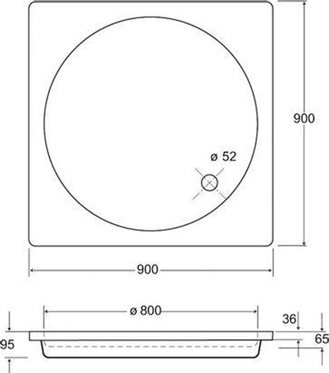 Afbeelding: Plieger Luxury douchebak 90x90x9 cm wit