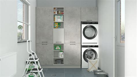 Voorbeeld van een badkamerinrichting met Bruynzeel kasten