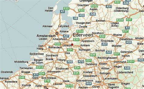Map van Amsterdamse regio met Ederveen in kaart