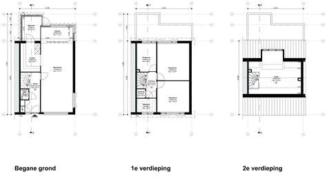 Plattegrond en gevelaanzichten van Isola/betonbouwprojecten