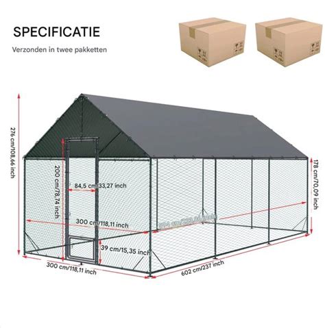 Gevouwen ontwerp voor een veilige konijnenren en kippenren