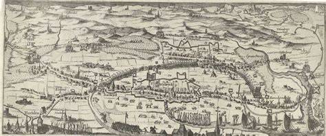 Kaartillustratie van de Langstraat in 1625, met fortificaties rondom Waalwijk