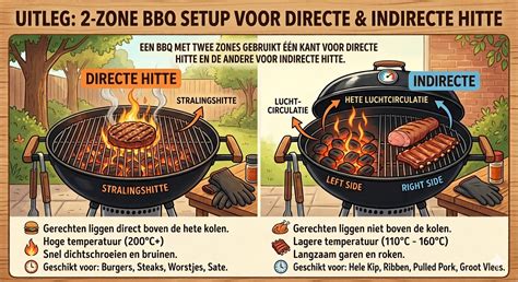 Infographic: stappenplan voor hele kip op indirecte hitte