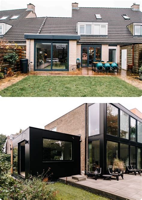 Diagram: verschil tussen aanbouw en uitbouw met voorbeelden