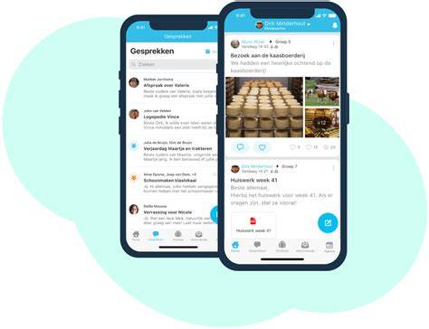 Screenshot van Social Schools interface