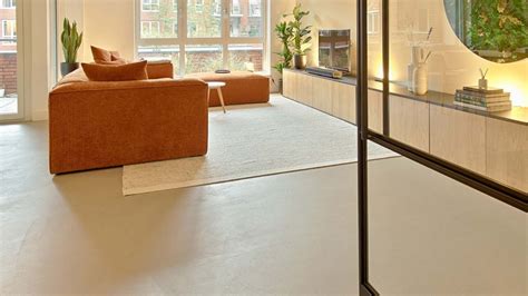 Voorbeeld van een interieur met Beton Ciré afwerking