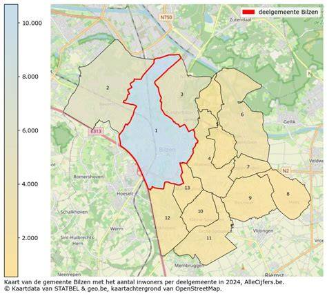 Infographic: kaart van Bilzen-Hoeselt met finishstraat en belangrijke klimmetjes