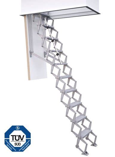 Illustratie van een Roto schaartrap en een Roto vouwladder.