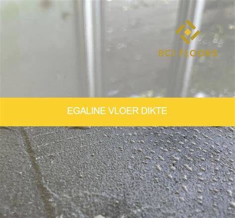 Diagram: Verschillende diktes egaline per vloertype