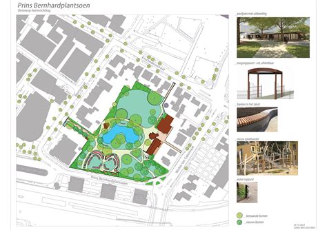 Infographic: veranderingsfasen van het Prins Bernhardplantsoen en het paviljoen