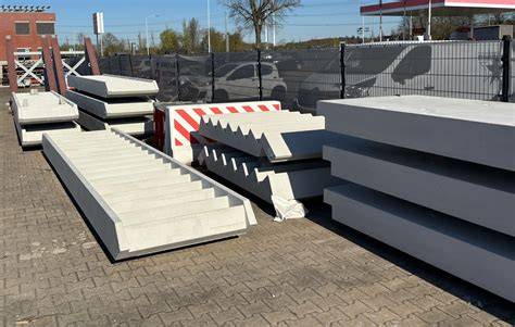 Kaart met regio’s waar prefab trappen en keermuren geleverd worden