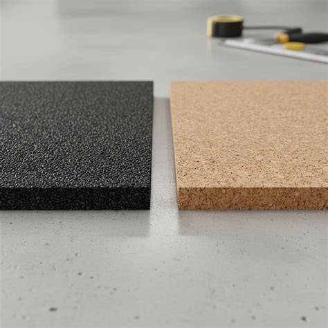 Ondervloer-opties afbeelding: kurk, foam, rubber en thermische ondervloeren voor vinyl