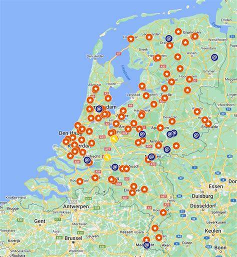 Kaart met Quick-Step verkooppunten en dealernetwerk