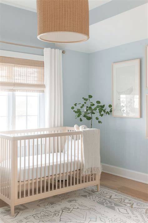 Infographic: Ways to style a light blue nursery floor rug with Scandinavian and industrial accents