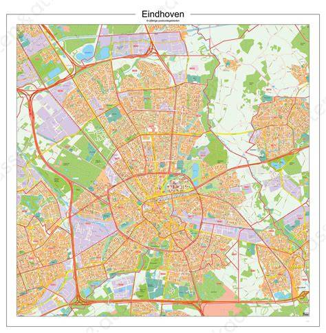 Kaart van Eindhoven met servicevestigingen en partnernetwerk