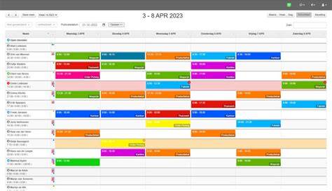 Schema: Planbord en personeelsplanning