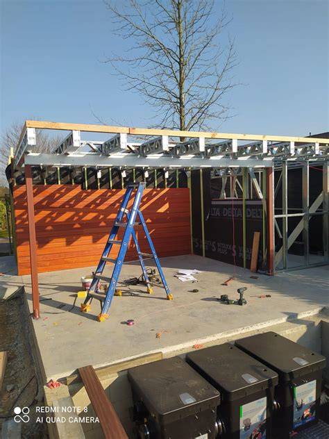Diagram van staalframe bouwsysteem voor self storage