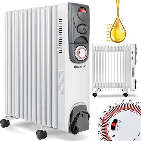 Technische afbeelding: Werking oliegevulde radiator