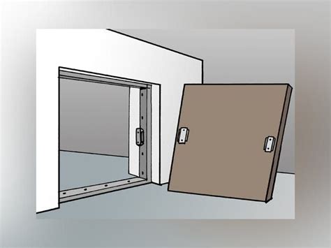 Voorbeeld van een betegeld inspectieluik in een badombouw.