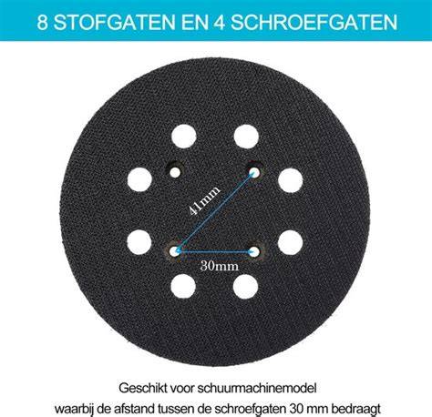 Afbeelding: Overzicht van 125 mm schuurpad types en korrelgroottes