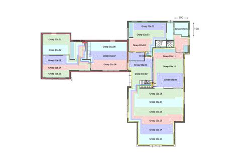 Schaaltekening van legplan met passtukken