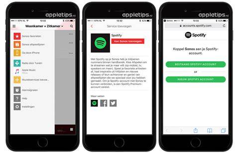 Infographic: Spotify koppelen aan Sonos - stappenoverzicht