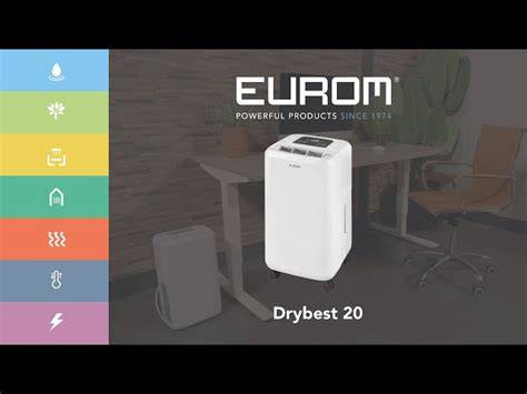 Infographic: varianten en afmetingen van Eurom DryBest 20
