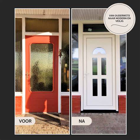 Voordeur isolatiewerkzaamheden - before/after