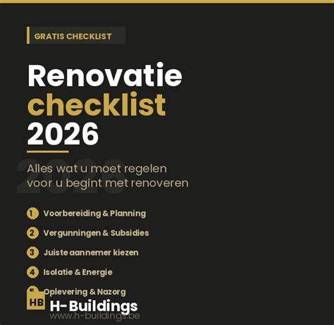 Checklist renovatie: kosten, tijdlijn en garantie