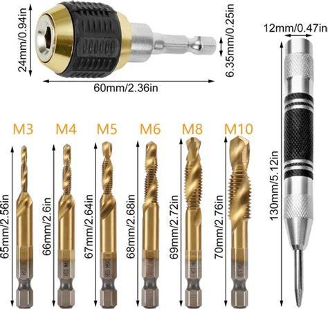 Diagram onderhoudsset voor verschillende materialen