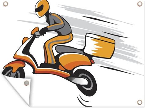 Illustratie van een scooter op een rollerbank voor snelheidsmeting.