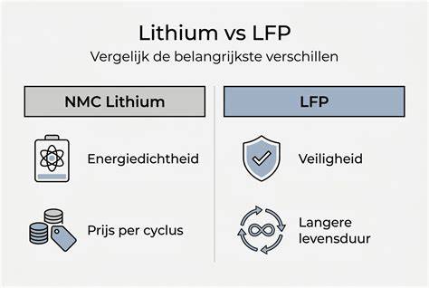 Back-up energieloop met lithium-accu infographic