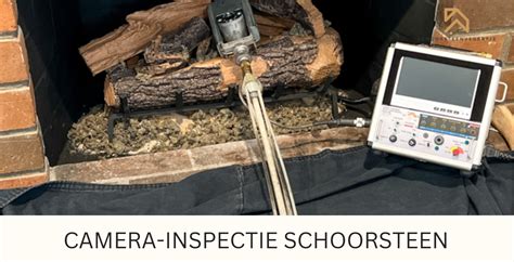 Camera-inspectie van een schoorsteen