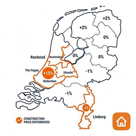 Kaart: regionale prijsverschillen dakdekkers vs randstad