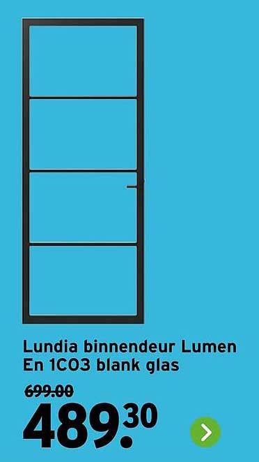 Lundia Lumen binnendeur met asymmetrische glasverdeling
